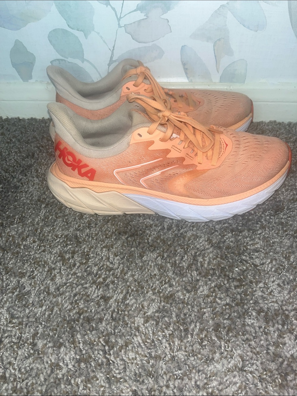 Hoka One One Women's Peach/Coral Running Sneakers